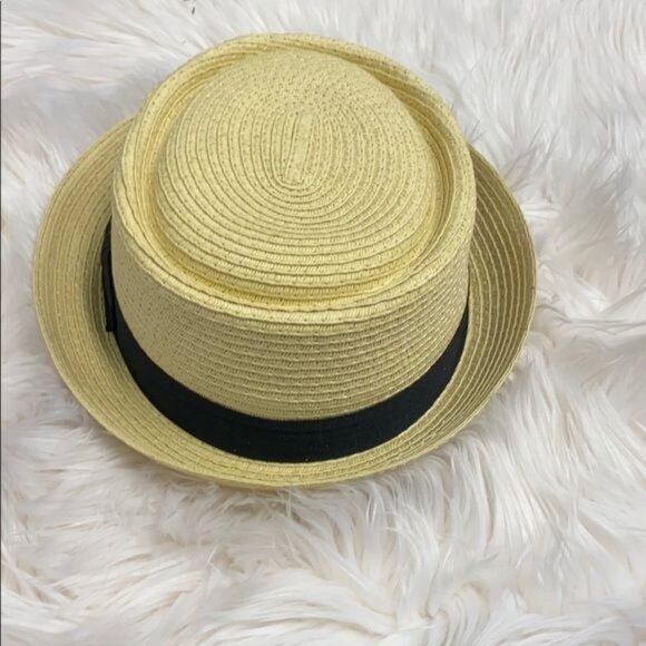 Natural Color Black Ribbon Detail Hat - Picture 3 of 5